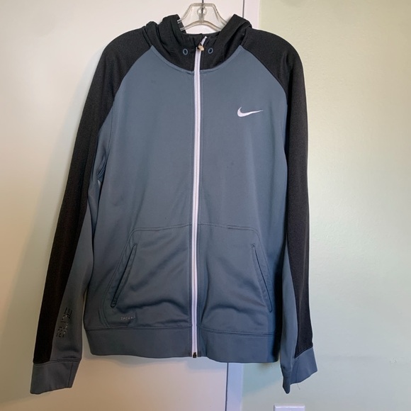 Nike Other - Nike Mens Therma-Fit Blue & Gray Full-Zip Long Sleeve Elite Hoodie. Size XL